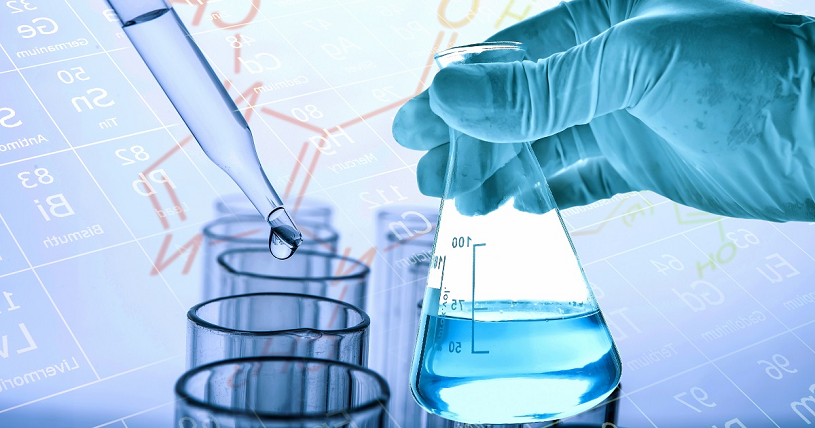 A person Using chemicals in lab